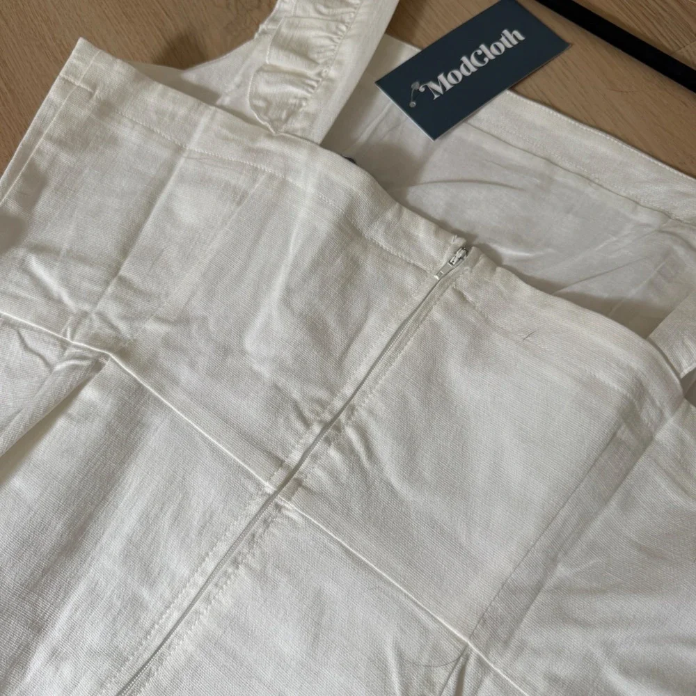 Modcloth White Ruffle Mini Dress - Picture 6 of 6